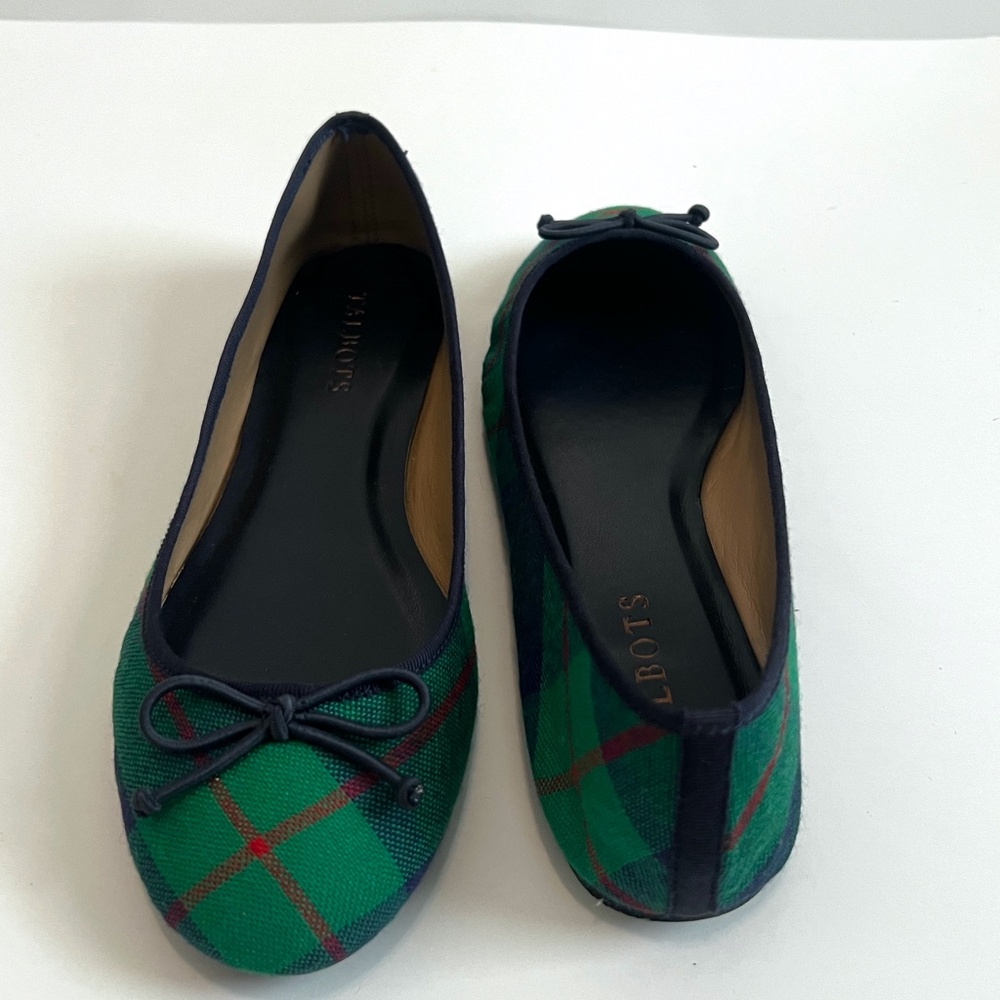 Talbots Green/Blue/Red Plaid Ballet Flats - Size 7.5M - Excellent Condition - Picture 5 of 11